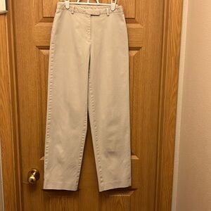 Vintage L. L. Bean Flat Front Pants W size 4 Cream